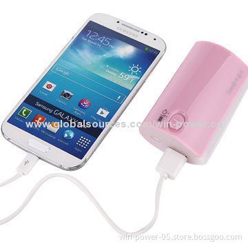 Mini Power Bank, Connectors for Mobile Phones, Pantone Match Color, Customized Logo